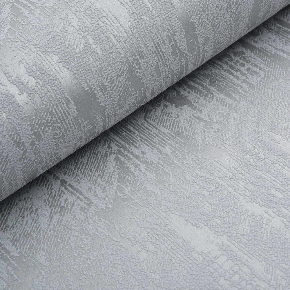 Classic Plain Grey Embossed Textured | Wallpaper Roll