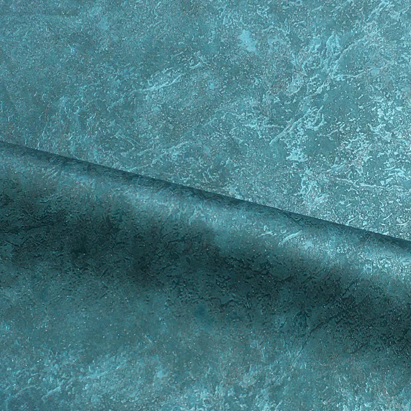 Dark Teal Metallic Marble Peacock | Wallpaper Roll