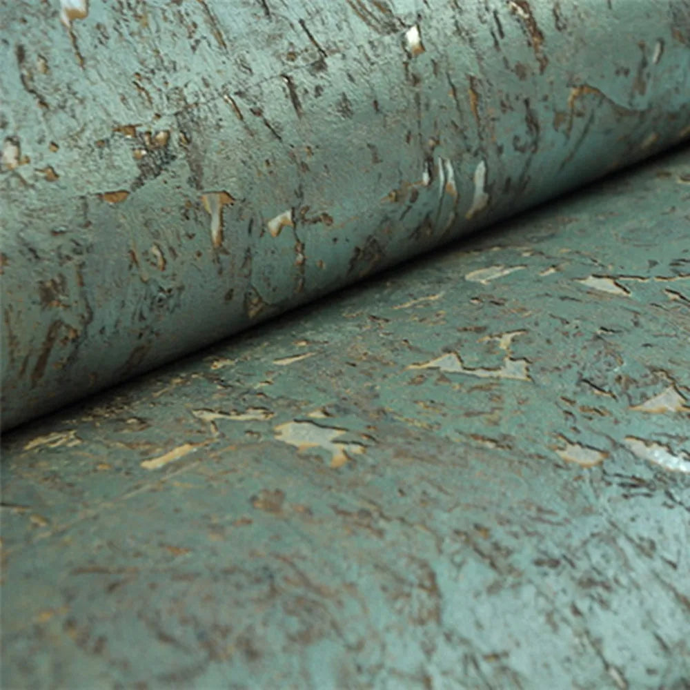 Grey Green-Blue Natural | Cork Wallpaper Roll