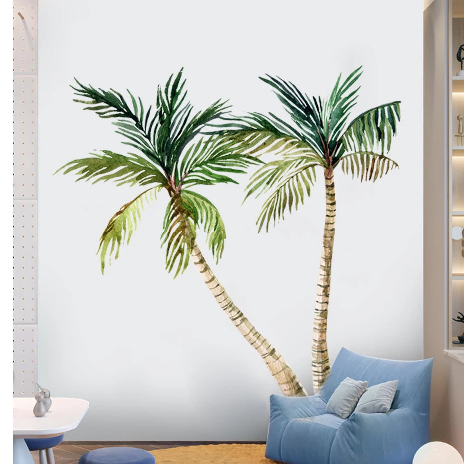 Palm Trees Watercolor | Wall Sticker | Peel and Stick