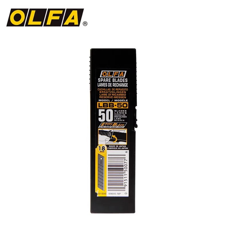 Original OLFA LBB-50 large 18mm blade black sharp - 50 pieces