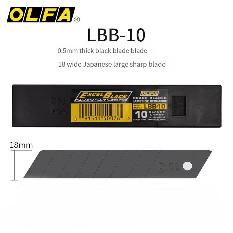 Olfa black blade 18mm carbon steel sharp art knife LBB-10/50