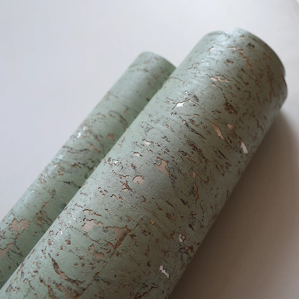 Silver Green | Cork Wallpaper