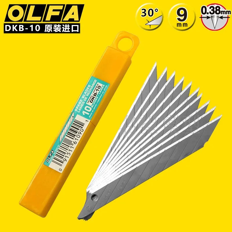 10 pieces Olfa DKB-10 high quality alloy steel 9 mm replacement blade