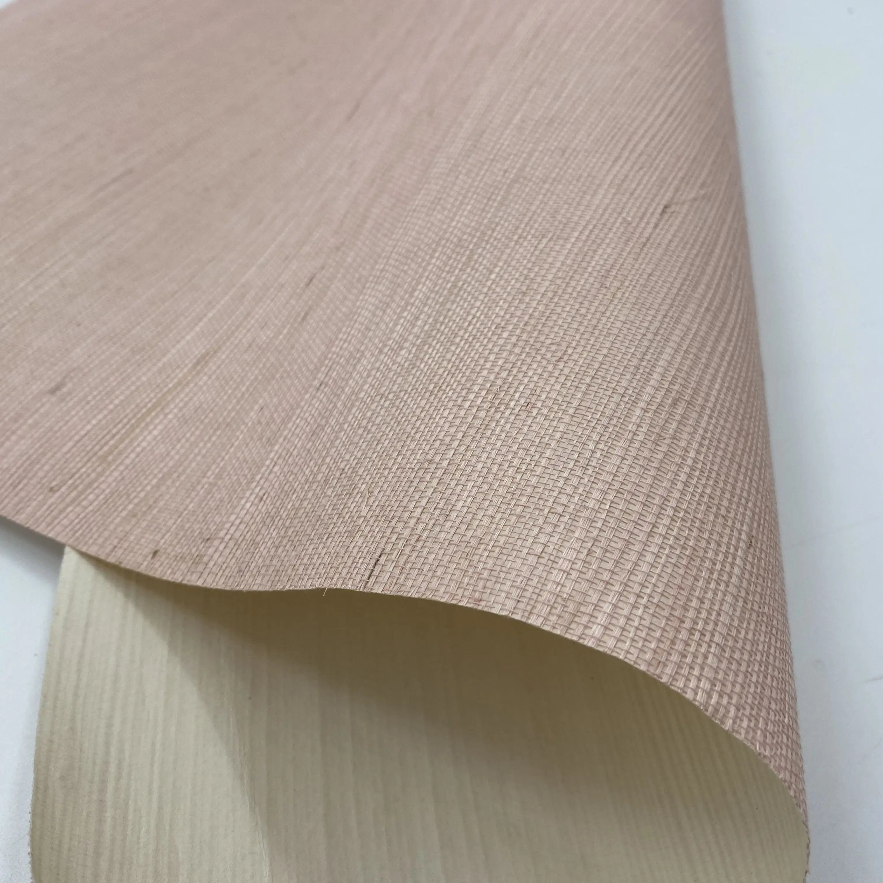 Light Pink With Paper Backing Sisal | Grasscloth Wallpaper Roll