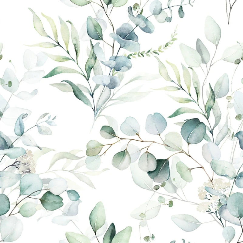 Eucalyptus Leaf Floral | Wallpaper Sticker | Peel and Stick Roll