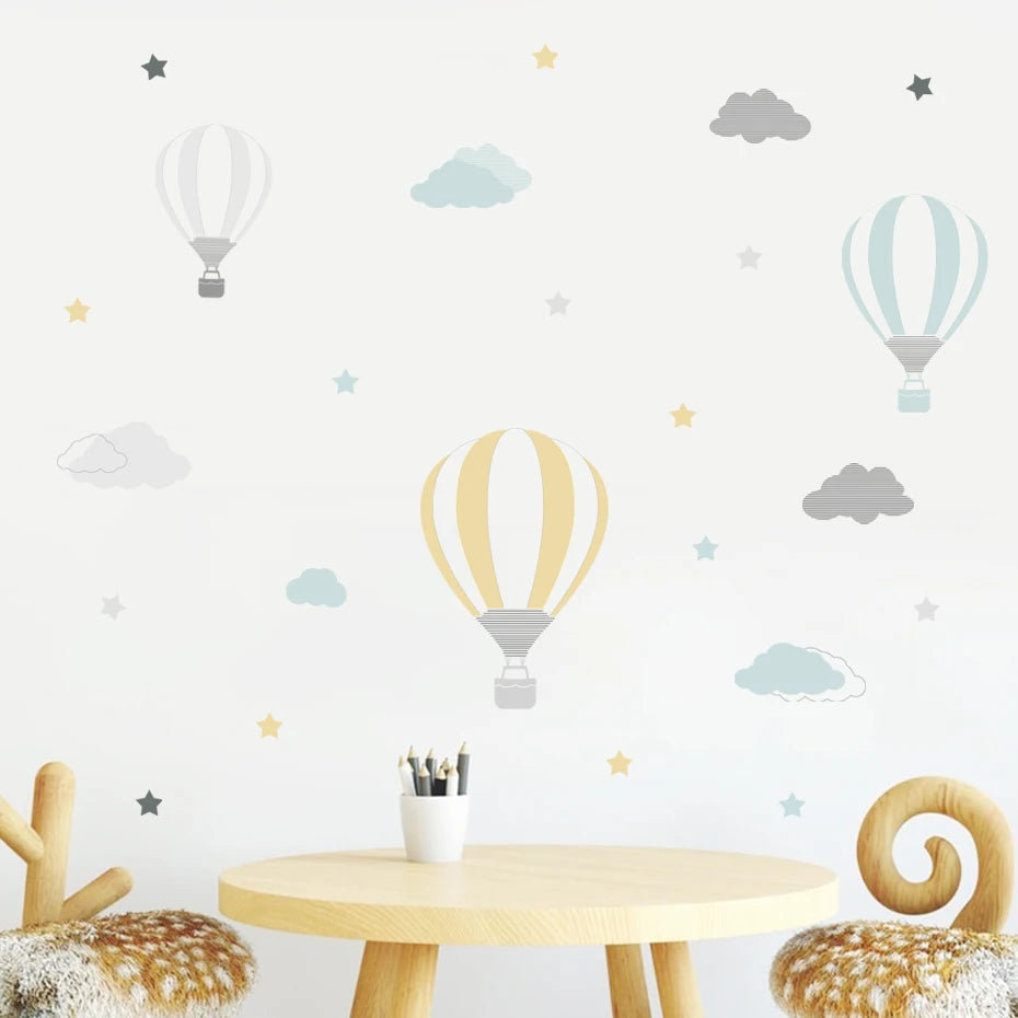 Ballons in the Clouds | Wall Sticker | Peel and Stick