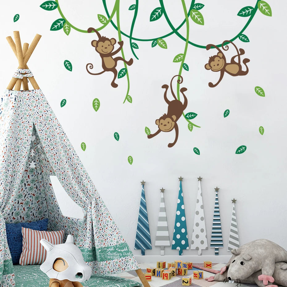 Monkeys' Jungle | Wall Sticker | Peel and Stick